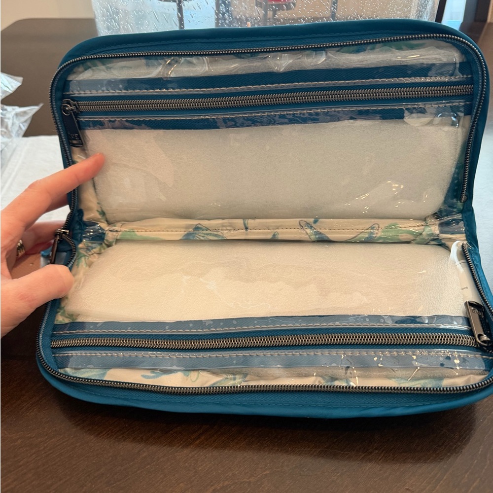 Lug Teal Travel Pouch with Zippers